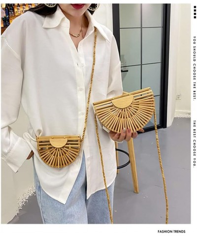 Straw Bag Woman Beaded Shoulder Crossbody Bags Hand Woven Handbags Bohemia Bamboo Weaving Female Beach Bag L Khaki Straw Bag ...