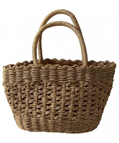 Woven Straw Bag Top-handle Handbags Leisure Fashion Style Easy Matching Khaki $9.24 Shoulder Bags