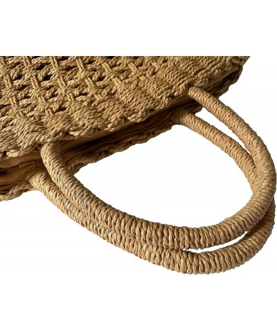 Woven Straw Bag Top-handle Handbags Leisure Fashion Style Easy Matching Khaki $9.24 Shoulder Bags