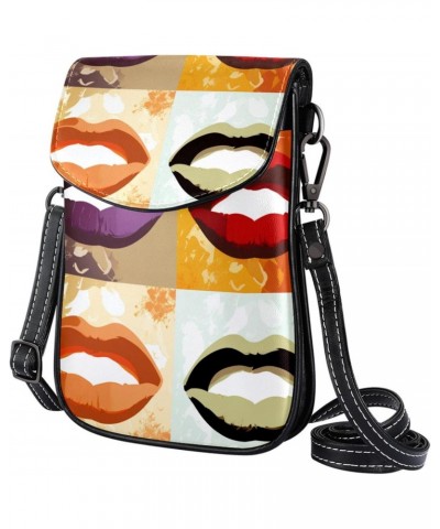 Crossbody Bags for Women,Crossbody Bag Men,Small Sling Bag,Abstract Kiss Modern Lips,Crossbody Purse $12.18 Crossbody Bags