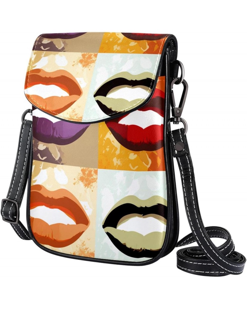 Crossbody Bags for Women,Crossbody Bag Men,Small Sling Bag,Abstract Kiss Modern Lips,Crossbody Purse $12.18 Crossbody Bags