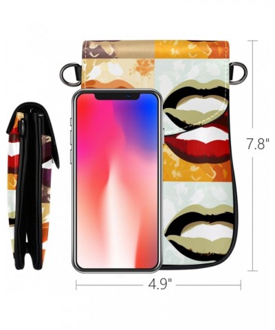 Crossbody Bags for Women,Crossbody Bag Men,Small Sling Bag,Abstract Kiss Modern Lips,Crossbody Purse $12.18 Crossbody Bags