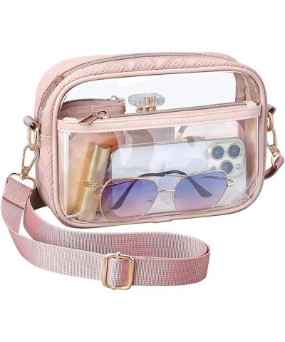 See-through Shoulder Bag Functional Crossbody Portable Pink $8.14 Crossbody Bags