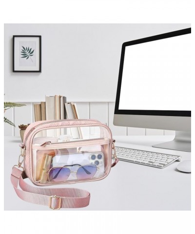 See-through Shoulder Bag Functional Crossbody Portable Pink $8.14 Crossbody Bags