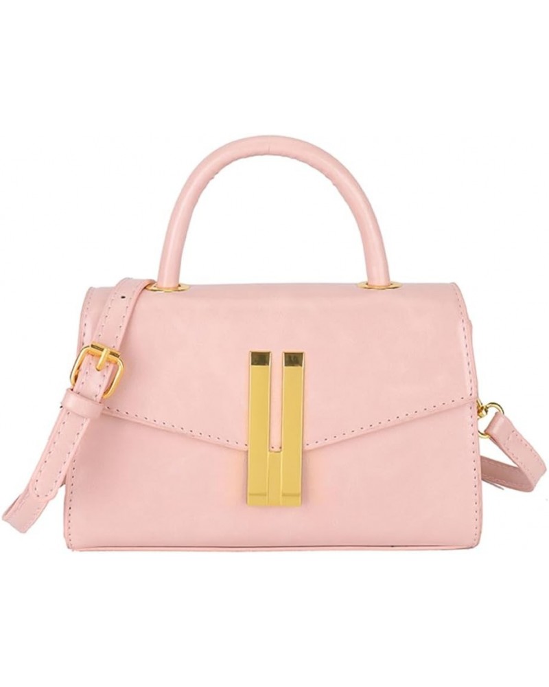 Small Crossbody Bag for Women Trendy Leather Shoulder Bag Vintage Crossbody Purse Top-handle Handbag Satchel Bag Pink $24.21 ...