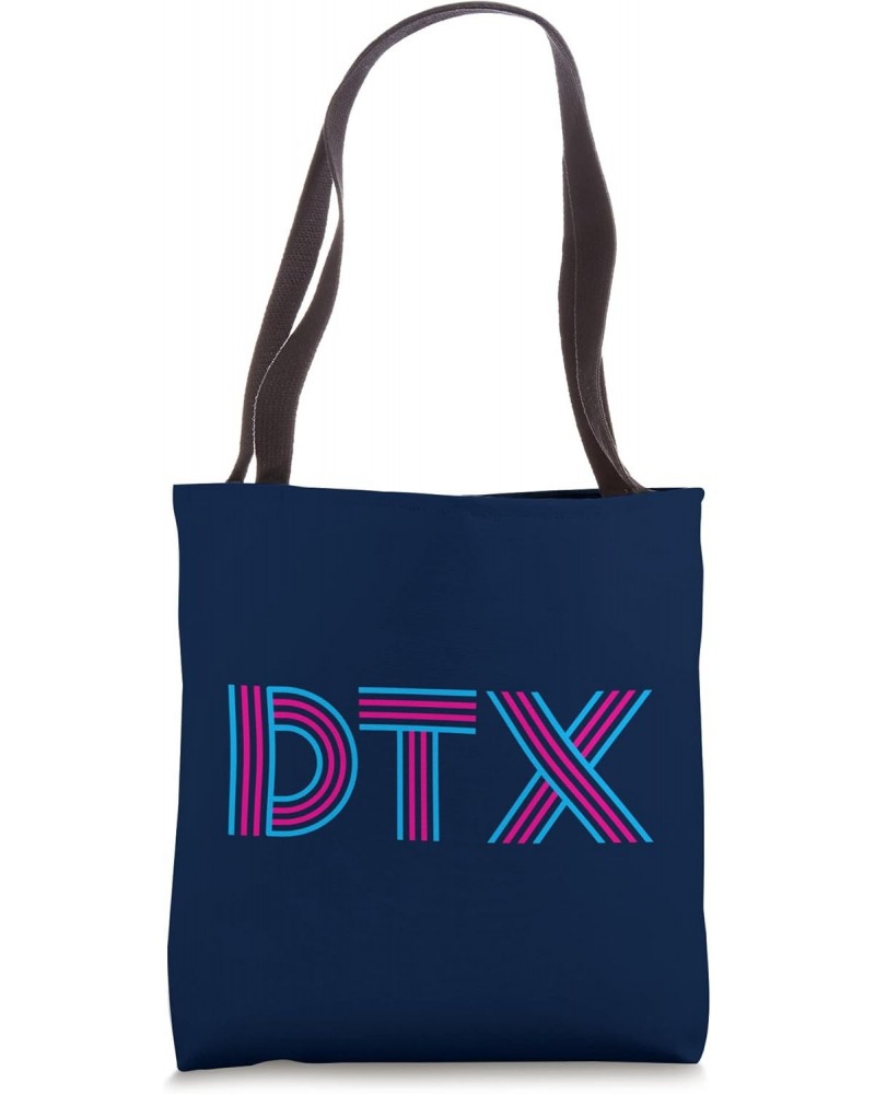 DTX Dallas TX Retro Linear Design Tote Bag $12.19 Totes