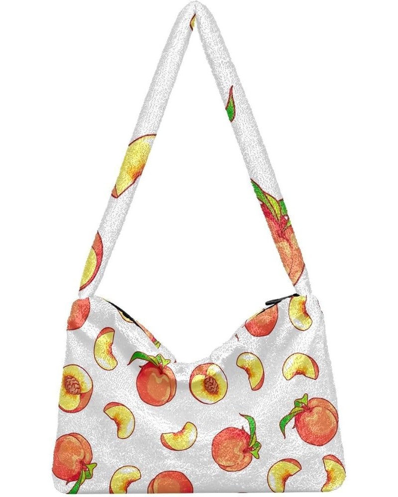 Cranes Women Handbags Shoulder Bag, Shoulder Bag for Women, Autumn Handbags Peaches Fruit $10.99 Shoulder Bags