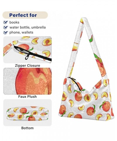 Cranes Women Handbags Shoulder Bag, Shoulder Bag for Women, Autumn Handbags Peaches Fruit $10.99 Shoulder Bags