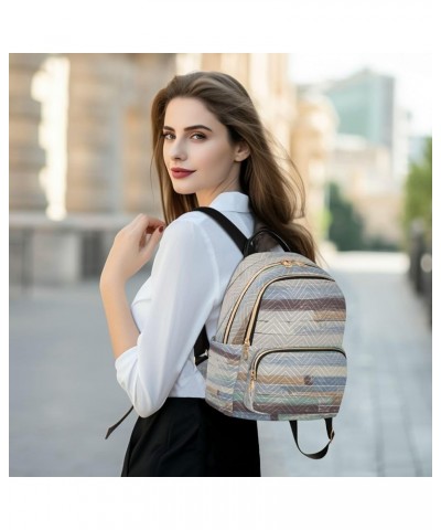 Women Backpack Vintage Wooden Colorful Anti-Theft Travel Backpack with Luggage Belt Durable Lightweight Handbag Lady Purse Ro...