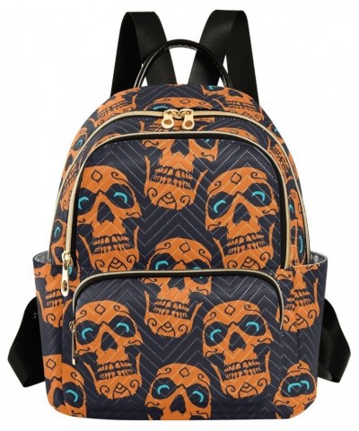 Halloween Spooky Print Women's Backpack Wallet Casual Small Backpack Fashion Women's Travel Bag School Backpack Color008 Medi...