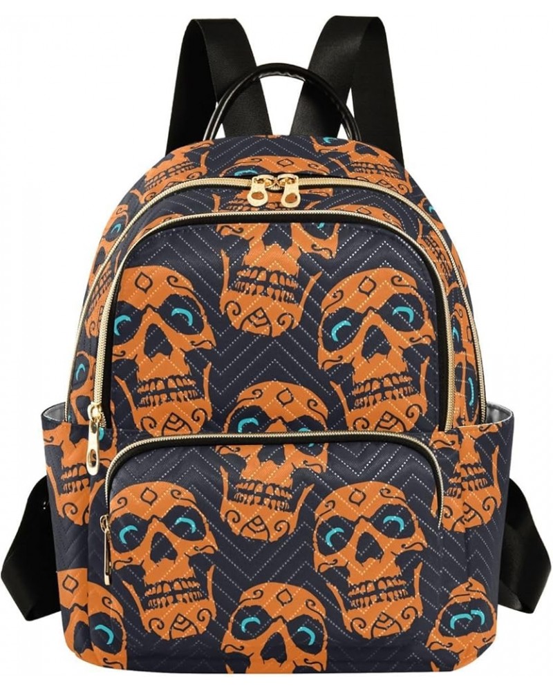 Halloween Spooky Print Women's Backpack Wallet Casual Small Backpack Fashion Women's Travel Bag School Backpack Color008 Medi...