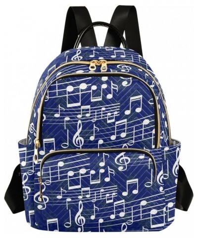 Mini Backpack Purse for Women Lightweight Girls Small Size Blue Snowflakes Music Note School Teens College Traveling Medium $...