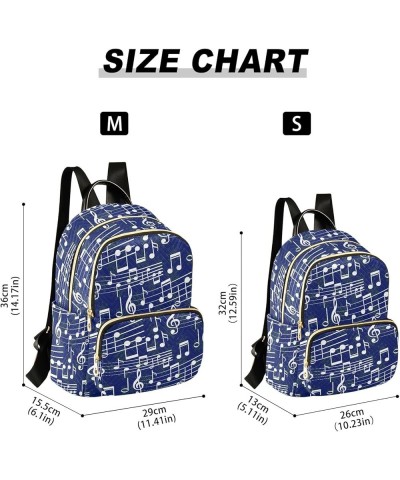 Mini Backpack Purse for Women Lightweight Girls Small Size Blue Snowflakes Music Note School Teens College Traveling Medium $...