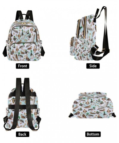 Color Mallard Ducks Women Backpack Purse Ladies Fashion Shoulder Bag Daypack Travel Bag 10L Medium $17.50 Backpacks