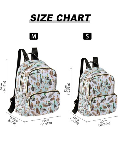 Color Mallard Ducks Women Backpack Purse Ladies Fashion Shoulder Bag Daypack Travel Bag 10L Medium $17.50 Backpacks