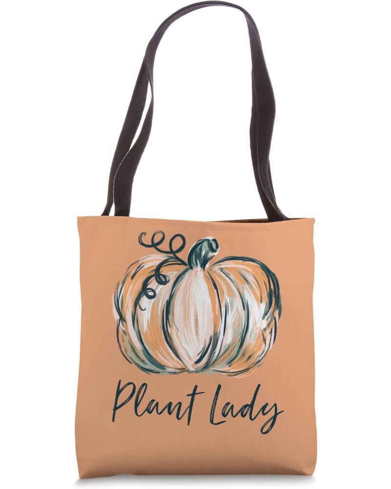 Plant Lady Watercolor Pumpkin Fall Thanksgiving Halloween Tote Bag $17.09 Totes