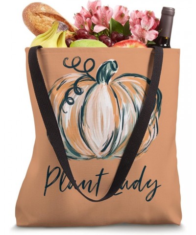 Plant Lady Watercolor Pumpkin Fall Thanksgiving Halloween Tote Bag $17.09 Totes