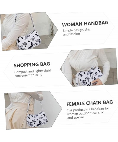 1pc Underarm Bag White Tote Bags for Women White Handbags for Women Canvas Bags for Kids Underarm Purse Assorted Color 2 $8.2...