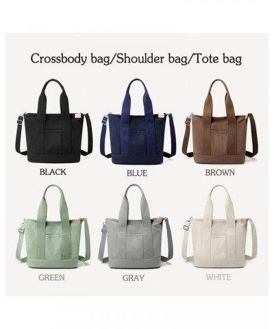 Canvas Crossbody Bags for Women Satchel Purses Handbags Shoulder Bags Travel Tote Messenger Bag for Teen Girls Blue $10.11 Ho...