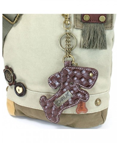 Patch Crossbody Bag Weiner Dog Dachshund Multi-color (Sand) $29.50 Crossbody Bags