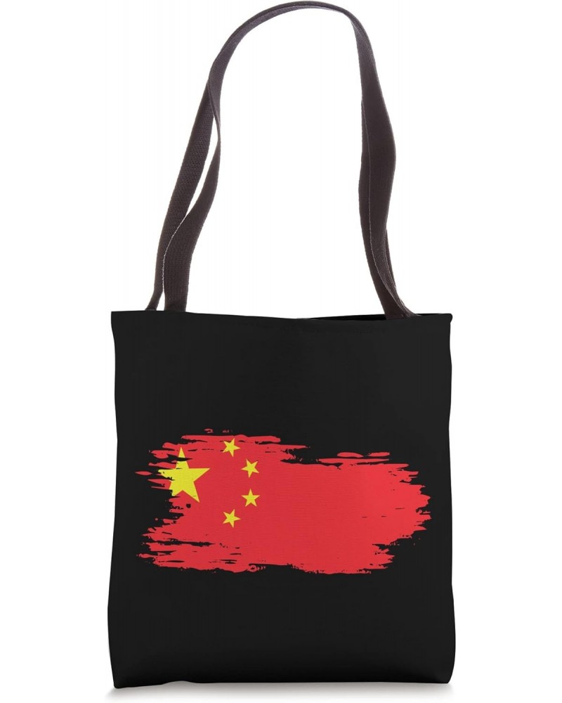 China National Flag Brush Effect Tote Bag $11.81 Totes