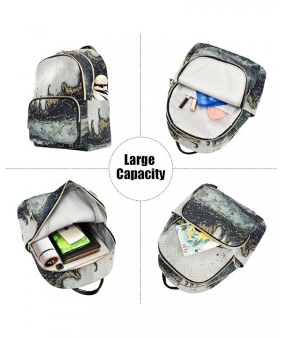 Women Backpack Rain Marble Durable Travel Backpack Lightweight Handbag Lady Purse Roomy Double Zipper Weekend Bag for Everyda...