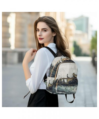 Women Backpack Rain Marble Durable Travel Backpack Lightweight Handbag Lady Purse Roomy Double Zipper Weekend Bag for Everyda...