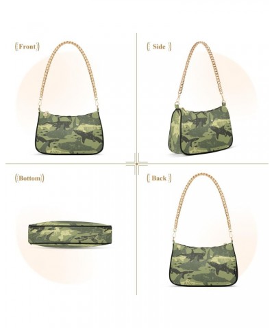 Shark Camouflage Shoulder Bag for Women Crossbody Small Tote Bag Purses with Chain Strap Handbag for Travel Business Work $14...