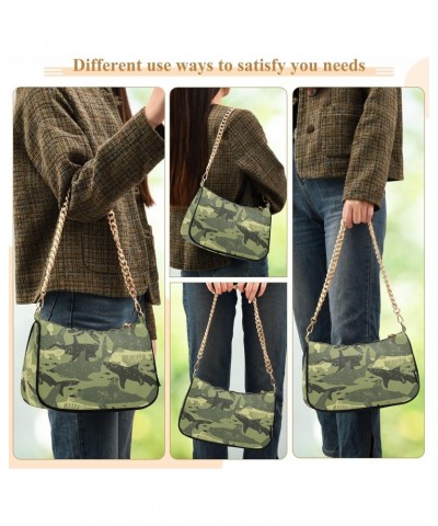 Shark Camouflage Shoulder Bag for Women Crossbody Small Tote Bag Purses with Chain Strap Handbag for Travel Business Work $14...