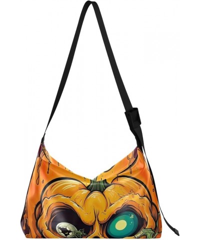 Summer Vibes Palm Trees Crossbody Bags Cross Body Bag for Woman Leather Shoulder Bag PU Leather Halloween Pumpkin With Eyebal...