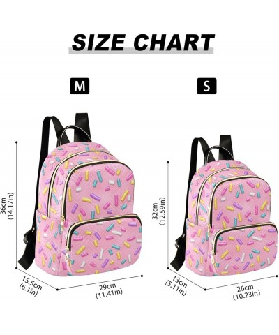 Pink Donut Glaze Backpack Purse for Women Fashion Small Mini Backpack Daypacks Purse with Double Zipper Weekend Bag,M Small $...