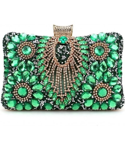 Crystal Rhinestone Clutch Purse Glitter Diamond Handbag Elegant Evening Shoulder Bags for Wedding Party Prom Green $17.27 Eve...