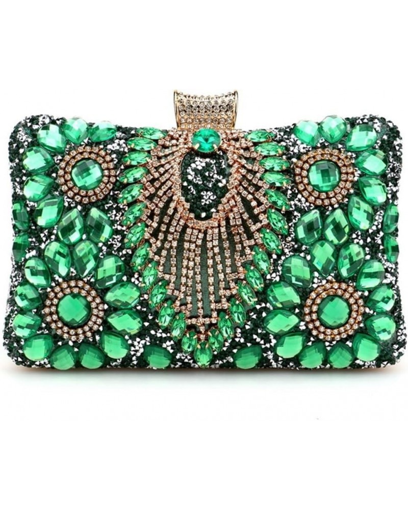 Crystal Rhinestone Clutch Purse Glitter Diamond Handbag Elegant Evening Shoulder Bags for Wedding Party Prom Green $17.27 Eve...