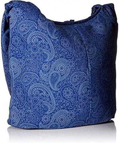 BTP! Thai Cotton Hippie Hobo Sling Crossbody Bag eco Friendly Shopping bag Paisley Print Large Dark Blue Pl29 $13.50 Crossbod...