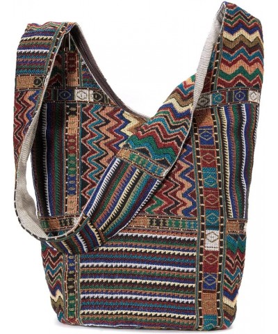 Women's Striped Hobo Shoulder Bag Crossbody Tote Bags Multicolored One-Size Multicolored $24.85 Totes