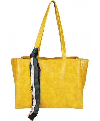 Women's Bag/Shoulder Bag/Tote Bag/Croc Pattern/Ice Bag Mustard $19.04 Totes