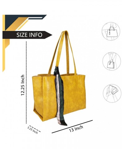 Women's Bag/Shoulder Bag/Tote Bag/Croc Pattern/Ice Bag Mustard $19.04 Totes