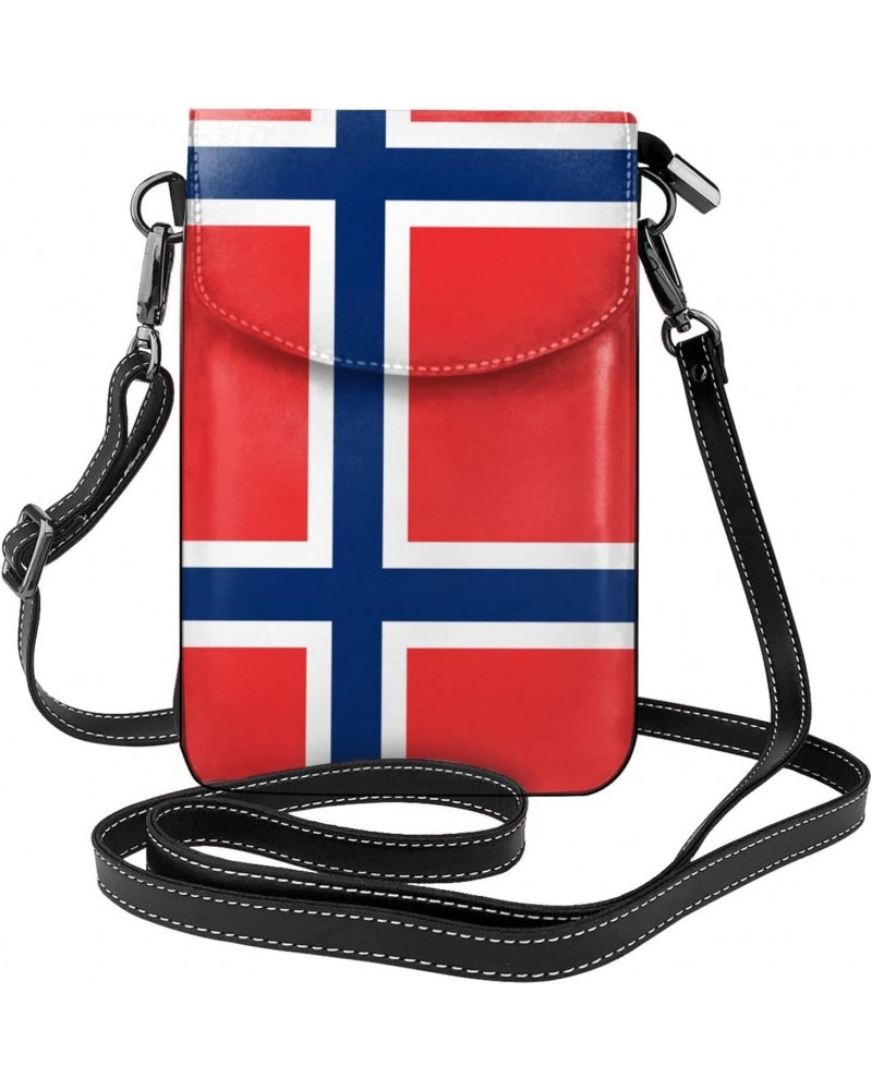 Norway Flag Small Crossbody Bag Cell Phone Pouch For Women Wallet Bag Coin Purse $16.73 Crossbody Bags