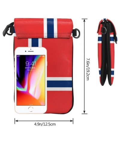 Norway Flag Small Crossbody Bag Cell Phone Pouch For Women Wallet Bag Coin Purse $16.73 Crossbody Bags