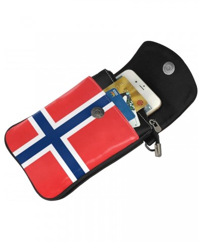 Norway Flag Small Crossbody Bag Cell Phone Pouch For Women Wallet Bag Coin Purse $16.73 Crossbody Bags