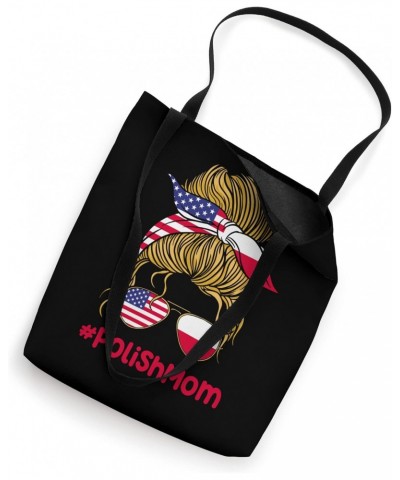 Polish Mom Messy Bun USA Poland Mothers Day Polska Matka Tote Bag $12.18 Totes