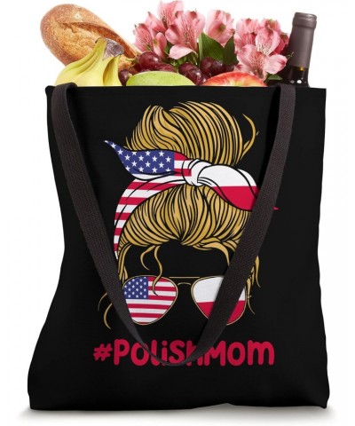 Polish Mom Messy Bun USA Poland Mothers Day Polska Matka Tote Bag $12.18 Totes