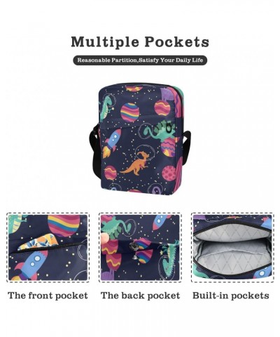 Crossbody Phone Bag Dinosaur in Space Planet Small Messenger Shoulder Bag Cash Handbag Wallet Purse(238br7b) $12.97 Crossbody...