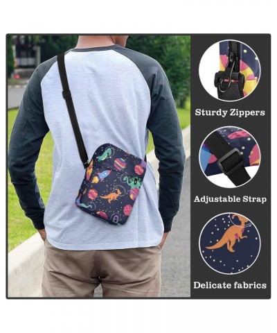 Crossbody Phone Bag Dinosaur in Space Planet Small Messenger Shoulder Bag Cash Handbag Wallet Purse(238br7b) $12.97 Crossbody...