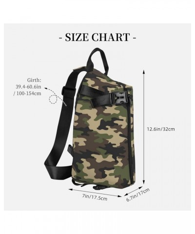 Pirate Skulls Sling Bags For Men And Women, Chest Bag Crossbody Sling Daypack For Hiking Bike Travel Camouflage Army Green Ca...