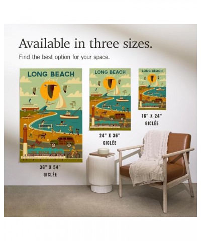 36x54 Inch Giclee Print, Long Beach Island, New Jersey, Barnegat Light, Geometric, Daytime $47.69 Totes