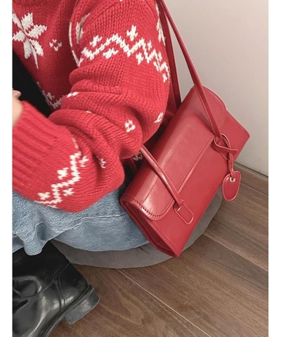 Shoulder Purse Red Shoulder Bag for Women Cute Red Purse Red Purses for Women Trendy Purses for Women 2024 Y2k Purse Red $16....