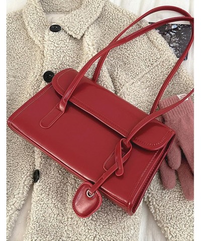 Shoulder Purse Red Shoulder Bag for Women Cute Red Purse Red Purses for Women Trendy Purses for Women 2024 Y2k Purse Red $16....