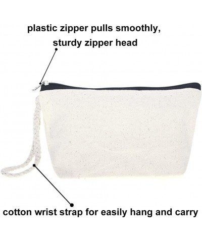 12-Pack Cotton Canvas Wristlet Pouches with Lining, 7-1/2 x 4-1/4 x 2 Inch - Black Natural / Black $14.48 Wristlets