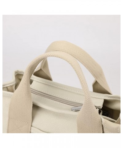 Canvas Tote Bag Crossbody Bags for Women Tote Purse with Zipper Messenger Bag for Shopping Travel for Vacation Work White $13...